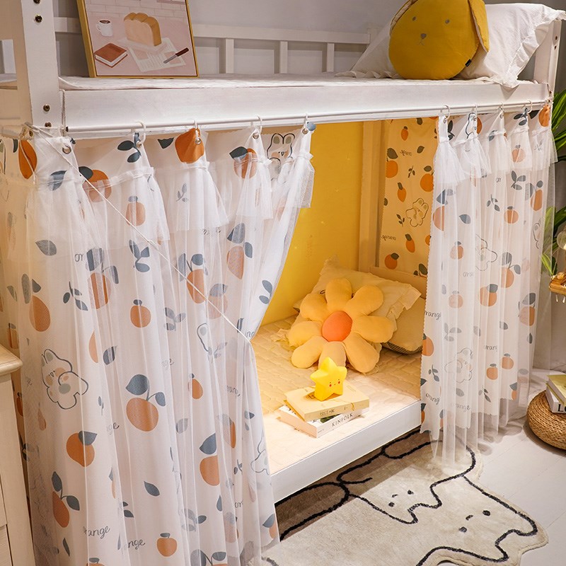 遮光帘子上铺单j人床下铺全封闭寝室dm学生宿舍蚊帐床帘一体式