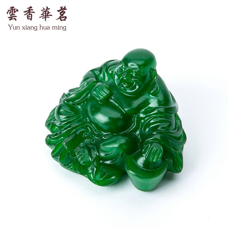 陶瓷茶具 茶宠摆件 变色茶宠 玉佛 茶宠 招财弥勒佛 变色玉佛