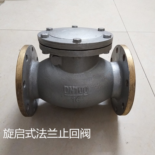 H44T-16 铸铁旋启式摇摆式止回阀逆止阀 法兰止回阀卧式止回阀