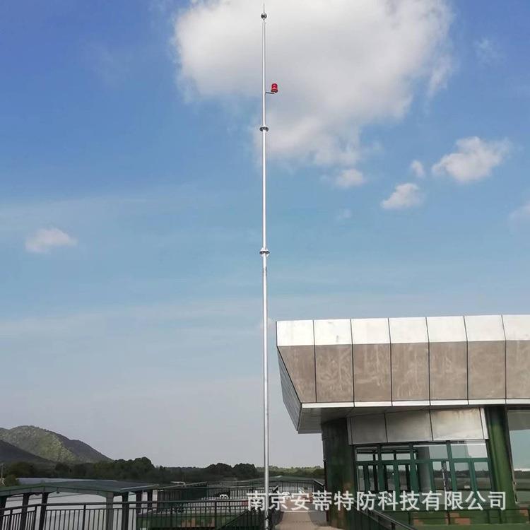 拌合站缘型避雷针安装废气排放管避雷措施防雷接地工程安装