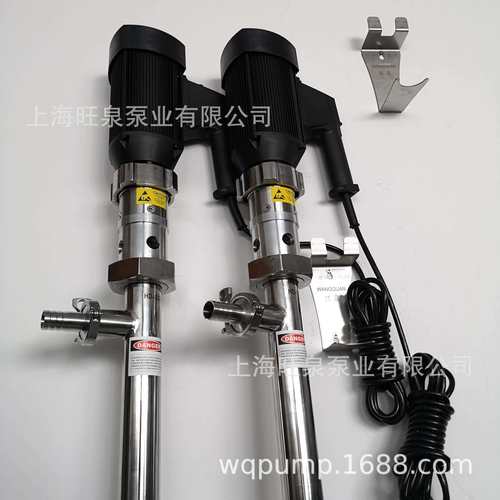 旺泉HD-ENC2-V+SS316L-1000HV250-VT聚氨酯输送泵、高粘度插桶泵