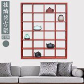 置物架 展示架梨木架实木花红木古董茶壶壁挂式 挂墙式 小博古架中式