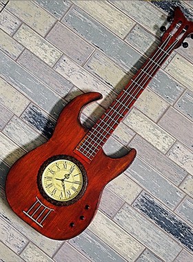 覆古怀旧铁艺吉他小提琴摆件餐厅酒吧GI咖啡厅装饰酒柜摆设乐器道