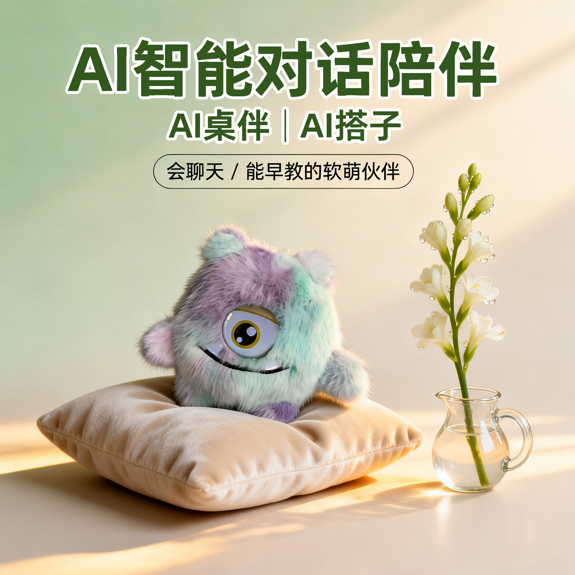 Ai智能语音对话男生礼物毛绒玩具情绪陪伴玩偶机器人ai电子宠物