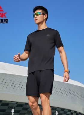 匹克运动套装服短袖短裤跑步户外休闲套装速干衣薄款短袖DF152007