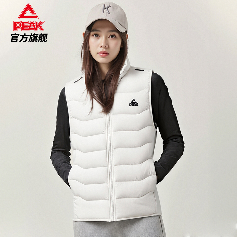 匹克官方正品马甲保暖秋冬立领弹力时尚百搭休闲字母印花马甲男