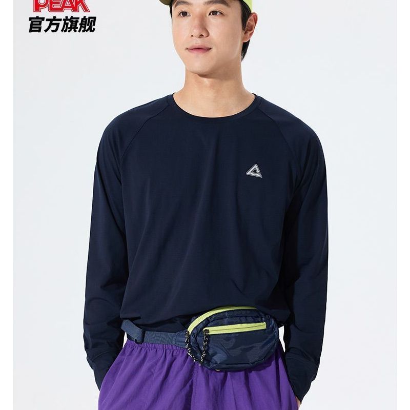 匹克速干防晒运动长袖T恤男士圆领健身跑步综训打底衫女DF644550