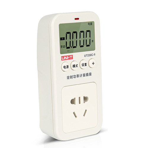 优利德UT230C-II/230A多功能功率计量插座定时电力监测测量仪16A
