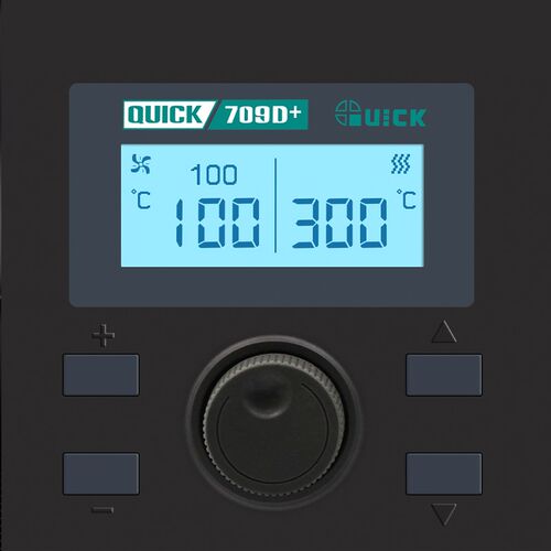 QUICK快克708D+709D+热风枪二合一数显拆焊台可调温三通道电烙铁