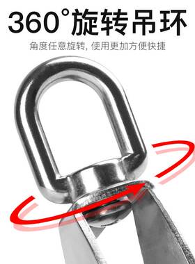304不锈钢滑轮钢丝绳U型吊环定滑轮单双轮子起重滑轮吊钩省力工具