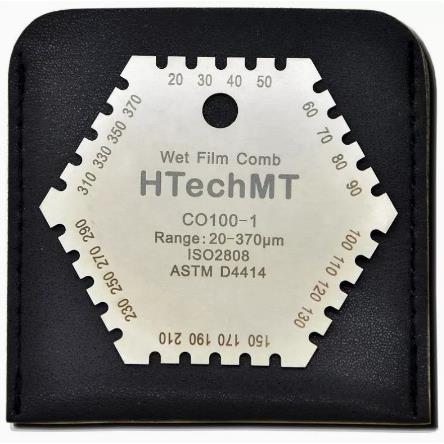 HTechMT CO100湿膜卡 梳规 湿膜测厚仪 六角梳规
