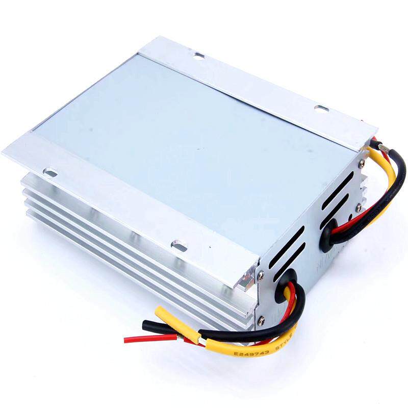 车载变压器24V转12V 24V通用音响改装汽车转换器 30A铝壳风扇