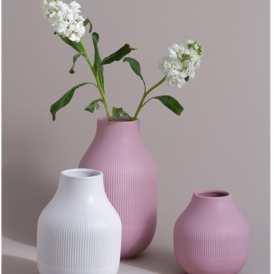 现代居家个性宜jina 同款陶瓷花瓶摆件北欧简约干花插装饰摆设创
