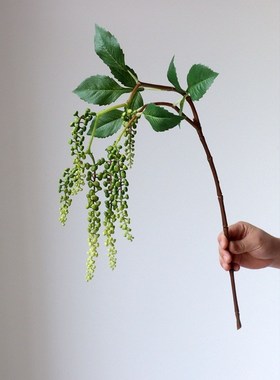 侘寂风黑色高h级感玄关装饰摆件极简花瓶铁艺桌面艺术插花器