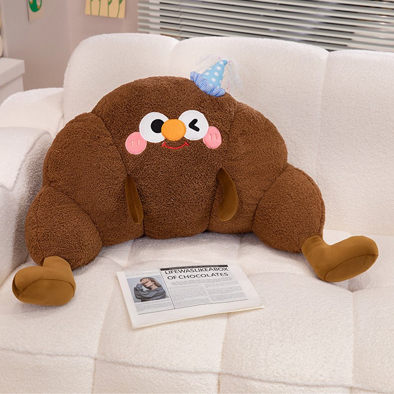 可爱牛角包床头靠垫软包护腰靠枕大靠背床M上宿舍看书枕头沙发抱