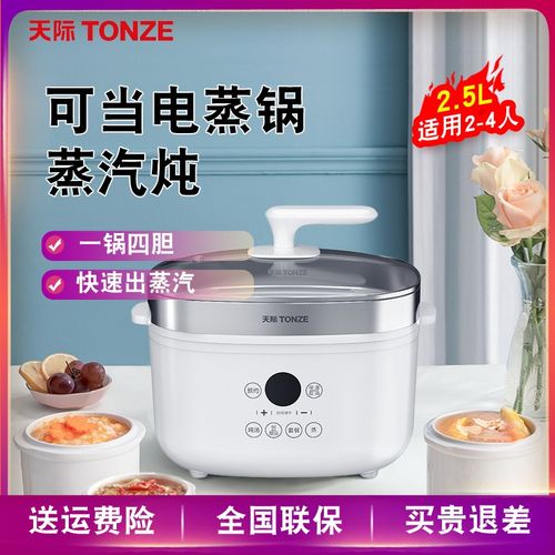 天际隔水炖电炖盅家用全自动陶y瓷电炖锅多功能煲汤锅燕窝煮粥3人