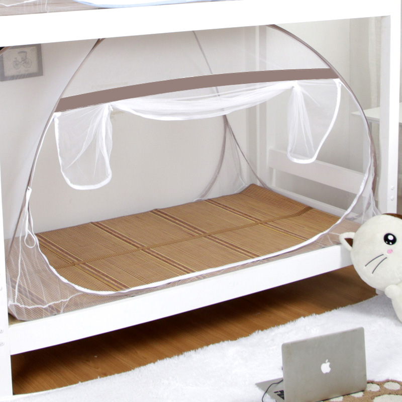 蚊帐学生宿舍上铺单人90cm子母床拉链蒙古包免安装上T下床1米1.2