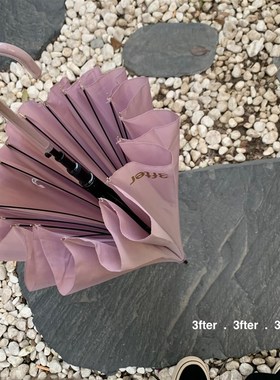 偏爱黑色系的男友伞~3fter自制超结实细直柄抗风X挡雨长柄雨伞