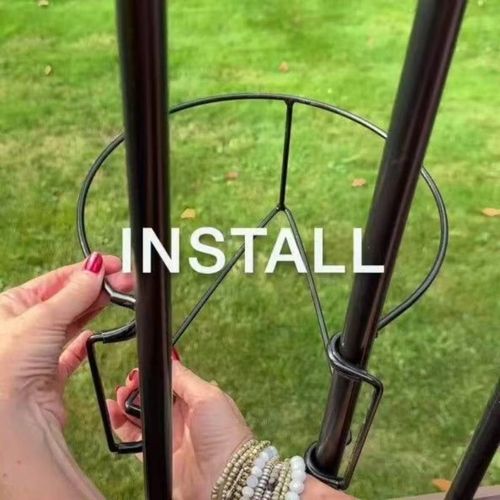 2024b新款花架子阳台置物架栏杆花盆架护栏植物挂篮露台竖杆悬挂