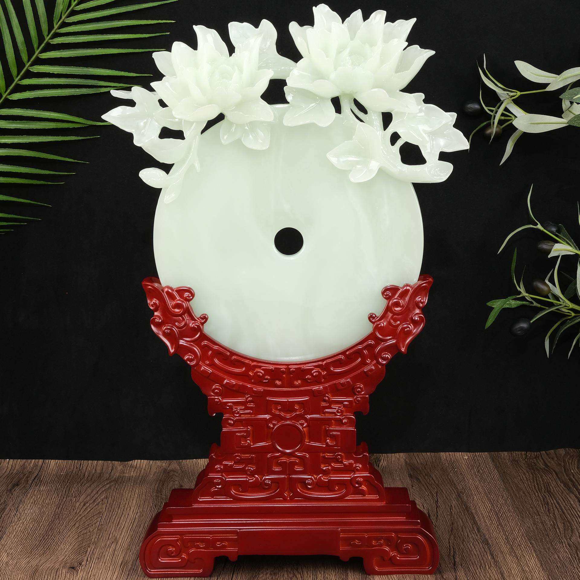 厂家直销中式平安扣摆件 客厅家具酒柜办公室树脂工业装饰品摆件