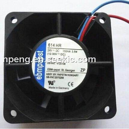 原装德国 西德 614HR 24VDC 150MA 3.8W 60*60*25mm 轴流风扇