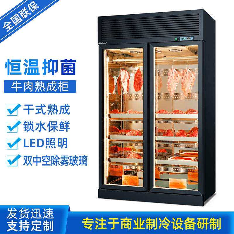 工厂直销牛肉干式熟成柜商用西餐厅牛排排酸柜湿式保鲜展示风干柜