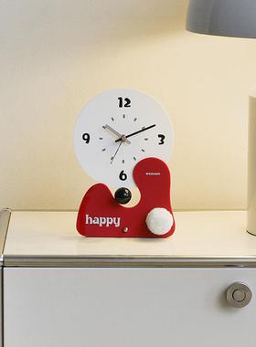 wozoom屋准客厅入户玄关摆件电视柜钟表摆放式座钟家居桌面装饰品