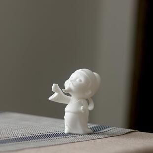 创意陶瓷工艺品诗仙李白醉酒人物小摆件中式禅意家居书房桌面摆设