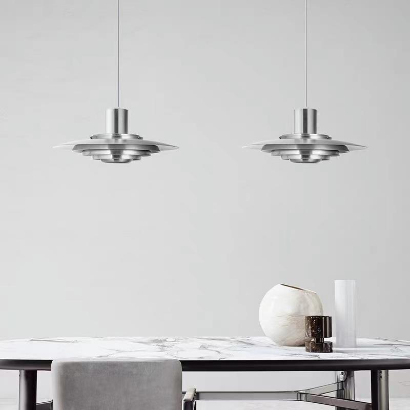 北欧吊灯现代简约吧台餐厅灯铝材多层灯具设计师创意PH5飞碟吊灯