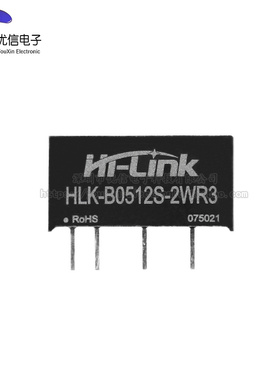 原装HLK-B0512S-2WR3 DC-DC隔离电源模组5V转12V166mA2W短路保护