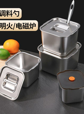 不锈钢汤锅圆桶304食品级桶商用带盖子锅小号小桶家用电磁炉用高