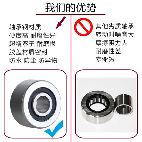 支承滚轮滚针滚子轴承NA 22/6 22/8 2200 2201-2RS 密封滚针轴承