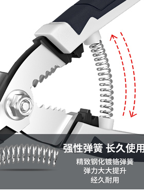 多功能电工钳工业用铁皮剪刀专业级光纤电缆剥线钳子电工专用工具