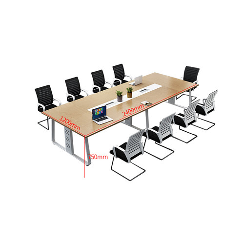 办公家具会议桌企业培训室接待会客洽谈板式长条桌2400*1200*750