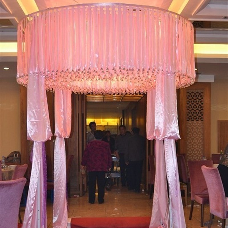 包邮婚庆缎带亭圆亭喜亭仪式亭丝C带公主亭花房水晶四角亭婚礼喜
