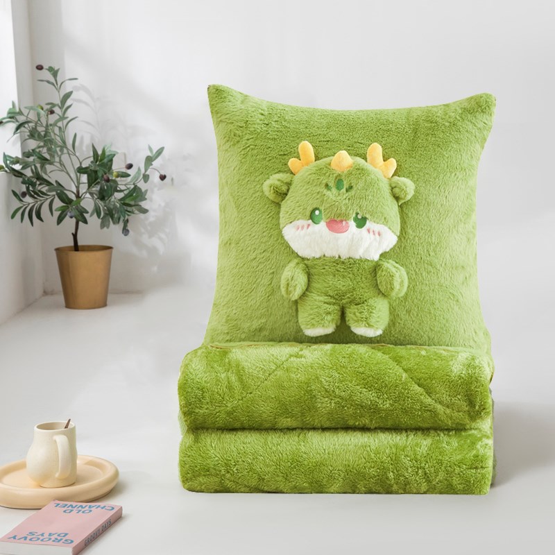 折叠汽车内抱枕被子两用加t厚车载靠垫二合一办公室午睡毛毯靠背