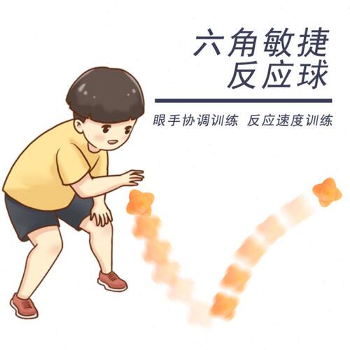 运动体能球敏捷度球能力反应球六角球训练反应能力球异形球灵敏球