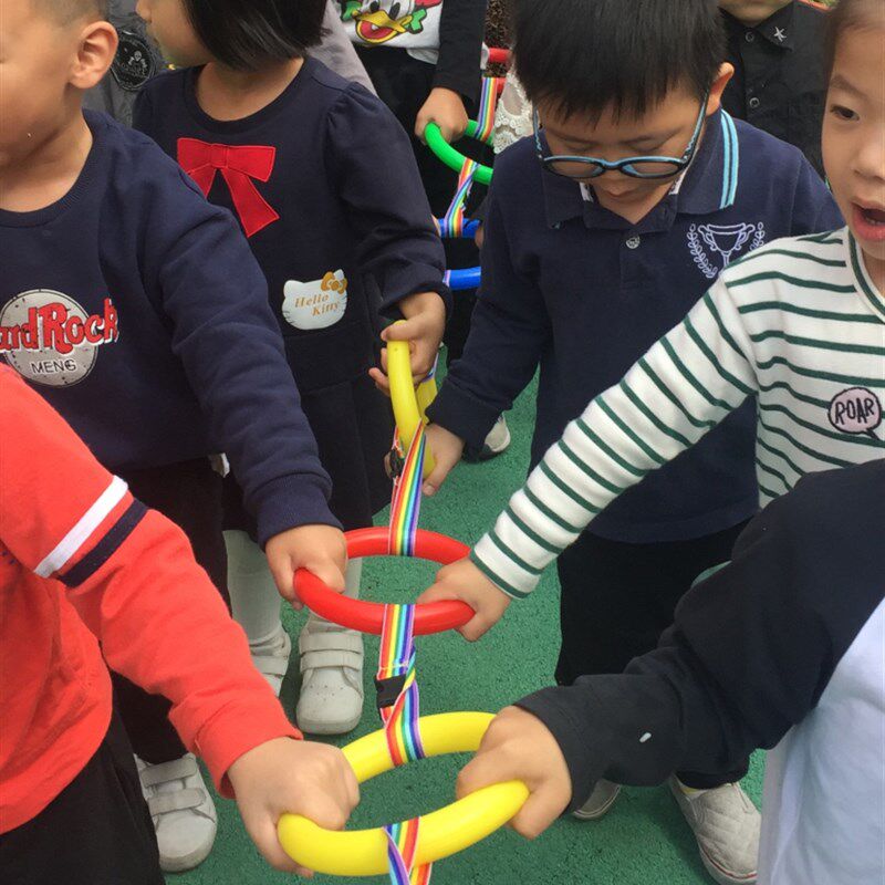 幼儿园排队牵引绳自制小朋友走步手拉防走丢安全绳带多人户外出行