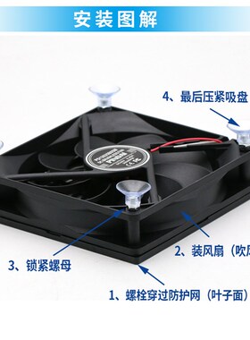 静音/大风量耐用双滚珠多尺寸超薄光猫功放软路由器USB散热风扇5V