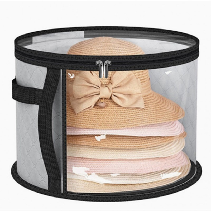 帽子收纳箱礼帽渔夫帽收纳包大檐太阳帽收纳M便携防压防尘收纳神
