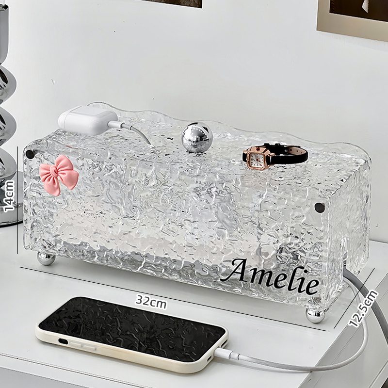 电线收纳盒c桌面电源线充电器整理盒插排插座延长线置物架遮丑神