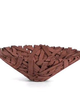 侘寂风艺术树脂仿洞石NM字母几何摆件样板O间客厅现代装饰工艺品