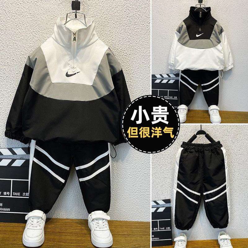 男童潮童韩版套装2024新款儿童休闲兄妹装女童春夏季运动潮装