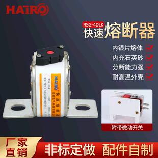 RSG-4DLK低压熔断器 方管L形螺栓连接式直流熔断器 平板式熔断器
