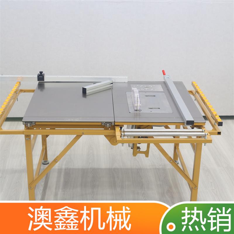 木工裁板锯 升降双锯片推台锯 电动斜切子母倒装锯