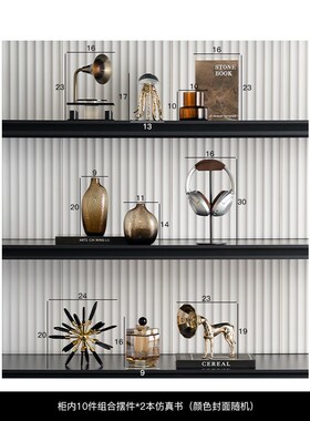 现代无障碍豪华咖啡色高端小生境装饰意大B利风格客厅电视柜小生