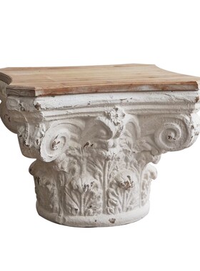 CJ011 法式白色复古罗马柱客厅茶几边J桌边几角几家居装饰橱窗摆