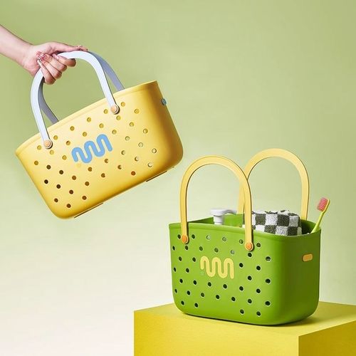 多巴胺洗澡提篮浴筐收纳小篮子挂篮澡篮手提洗浴浴室X镂空洗漱拎