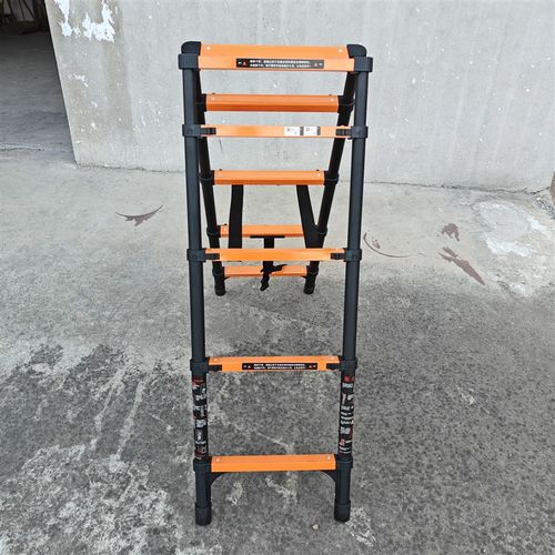 碳钢人字走梯伸缩人字折叠家用四步五步J小梯子升降梯加厚梯子行