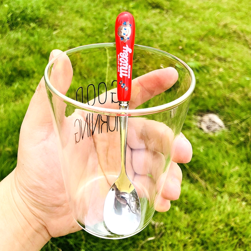 少女心卡通创意陶瓷手柄不锈钢z搅拌勺不二家小勺可爱图案草莓勺